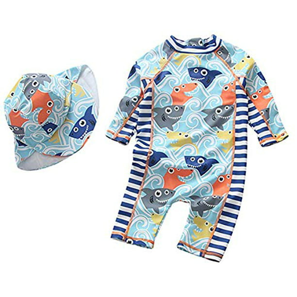 Toddler Girl Swimsuit Rashguard Swimwear Long Sleeve One-Piece Bathing Suits 3D Cartoon Beach Swimsuits 